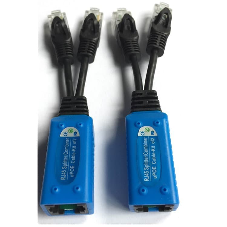 Surveillance Network POE Camera Transmitter RJ45 One 8-Core Cable Simultaneously Transmits 2 Channels POE BALUN