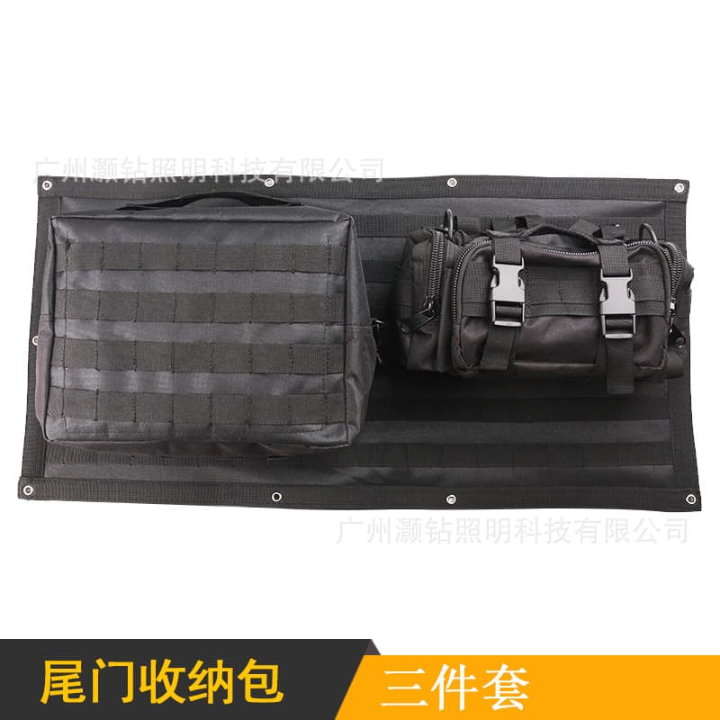 Compatible with Jeep Wrangler Tailgate Storage Bag, Multi-Functional Organizer Pouch, Jeep Storage Tool Bag Accessories