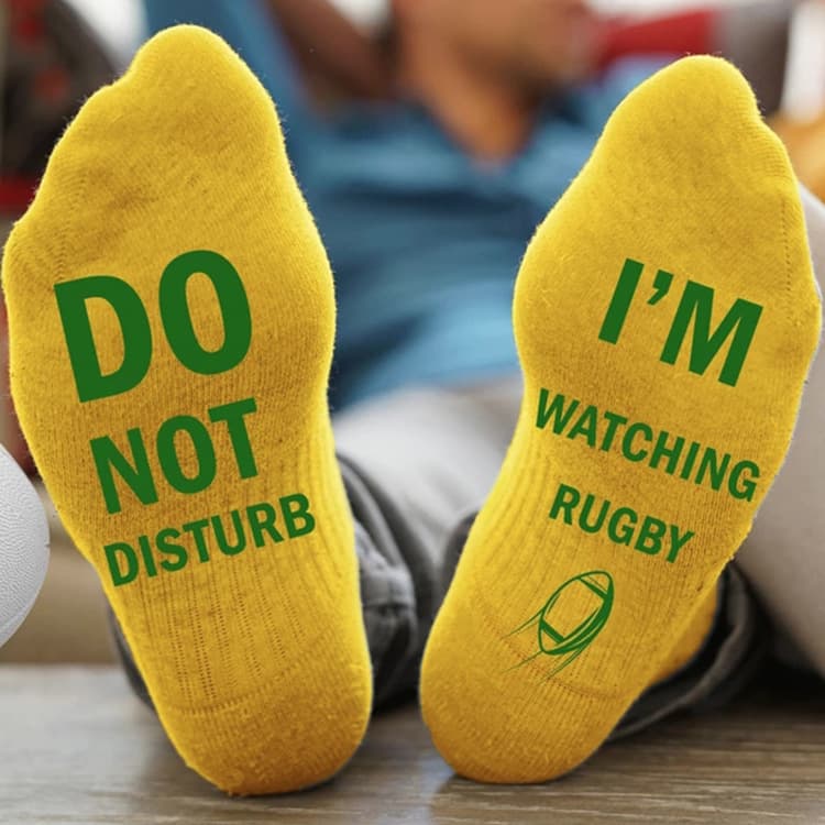 Rugby Socks DO NOT DISTURB WATCHING RUGBY Mid-Calf Socks Unisex Socks Cross-Border Socks