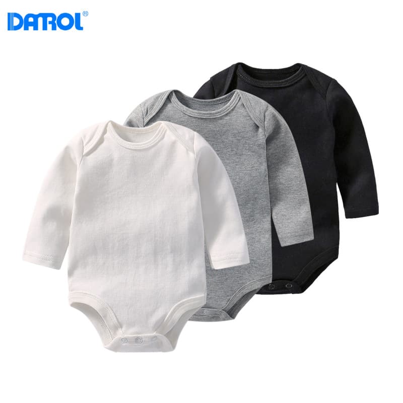 Baby Romper Spring Autumn Long Sleeve Triangle Crawl Bodysuit Sleepwear Newborn Cotton Onesie