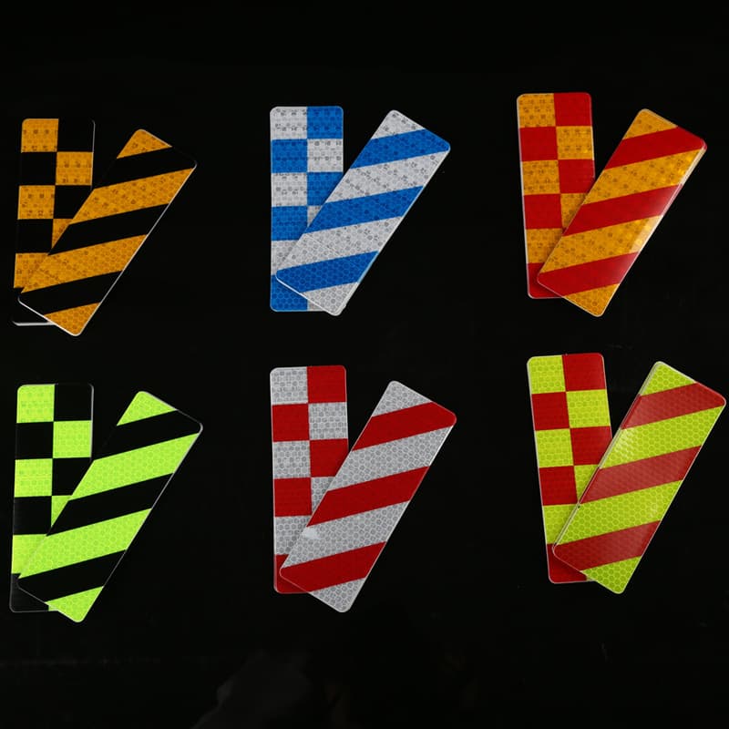 Direct Sales Truck Annual Inspection Reflective Strips, Red-White Reflective Tape, Custom Automotive Warning Film with Crystal Grid