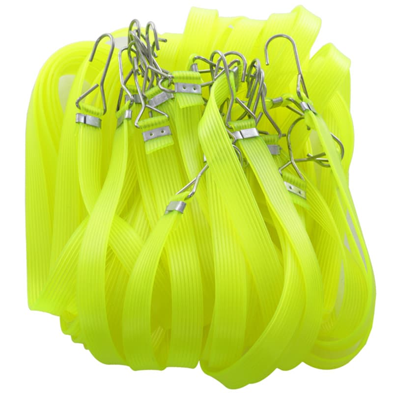 Colored transparent seven-hole rubber luggage ropes, motorcycle cargo tie-down straps, elastic bungee bands