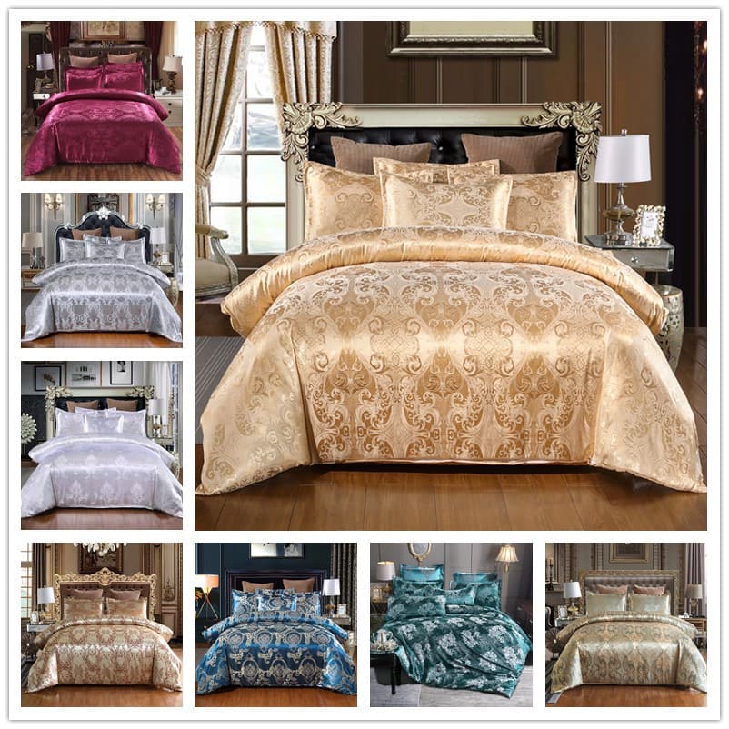 Three-piece Set Luxury Bedding Home Decor Pillowcase Duvet Cover In White Design