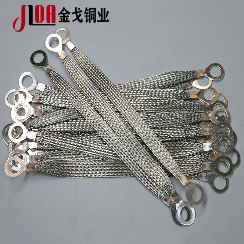 Electrostatic jumper for pipes of any size; electrostatic jumper for flanges; grounding wire for cable trays; grounding copper braided wire.