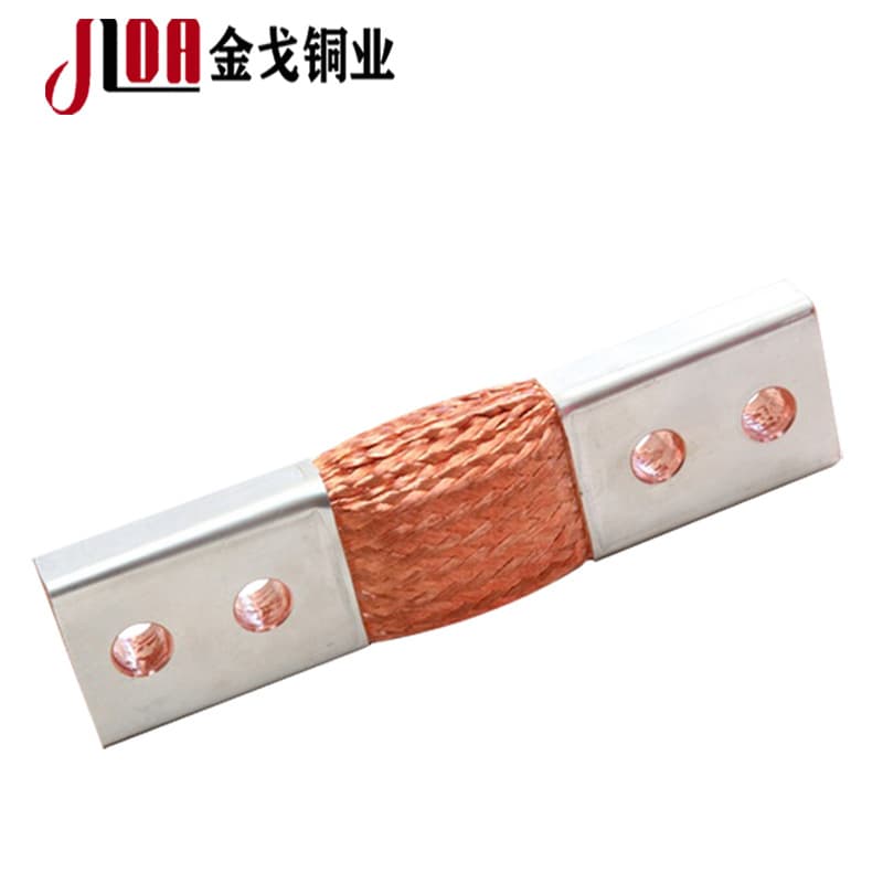 Double-hole grounding lightning protection wire, copper braided belt, copper braid, Jinge Copper Industry copper conductive strip flexible connection