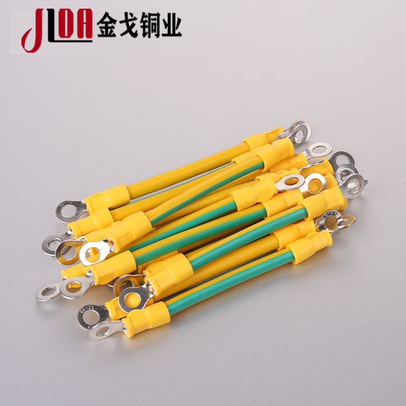 Photovoltaic grounding wire for cable tray crossing equipment rooms, BVR copper core yellow-green dual-color photovoltaic battery grounding wire