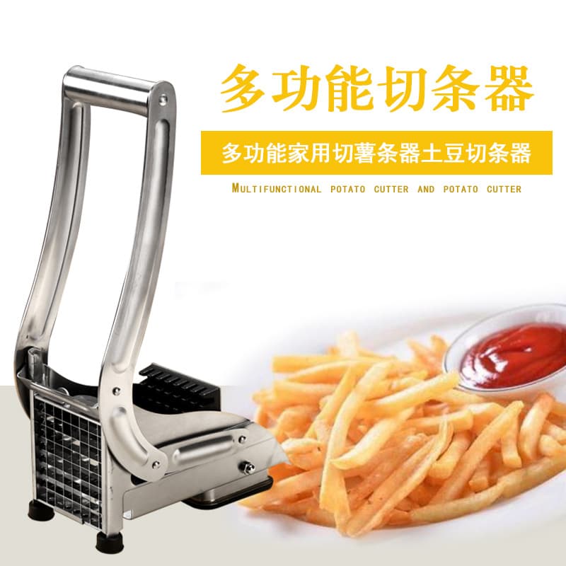 Hand Press French Fry Cutter Cucumber Slicer Stainless Steel Potato Slicer French Fry Maker Tool