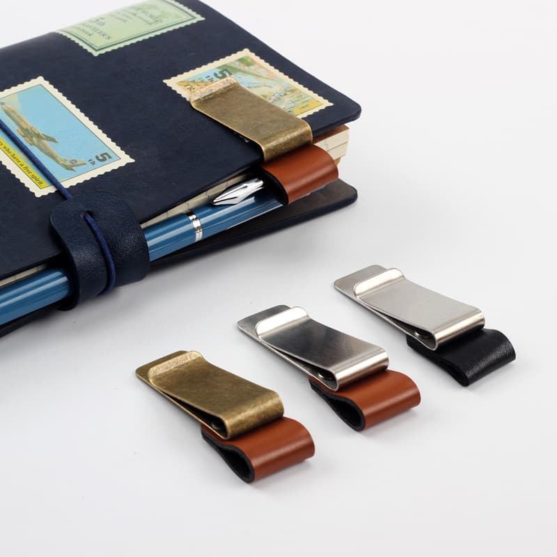 Cross-Border Hot Selling Vintage Pure Copper Stainless Steel Pen Clip, TN Multi-Purpose Metal Bill Money Clip, Customizable Logo