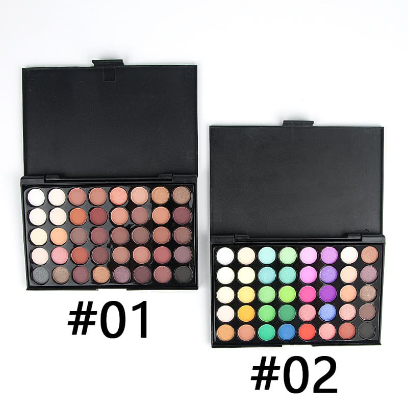 New 40 Colors Eyeshadow Matte Pearl Earth Tone Eyeshadow Palette Smoky Eye Multi-color Eyeshadow Disk Stock Wholesale