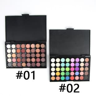 New 40-Color Eyeshadow, Matte Pearl Earth Tone Eyeshadow Box, Smokey Eye Multi-Color Palette, Wholesale in Stock