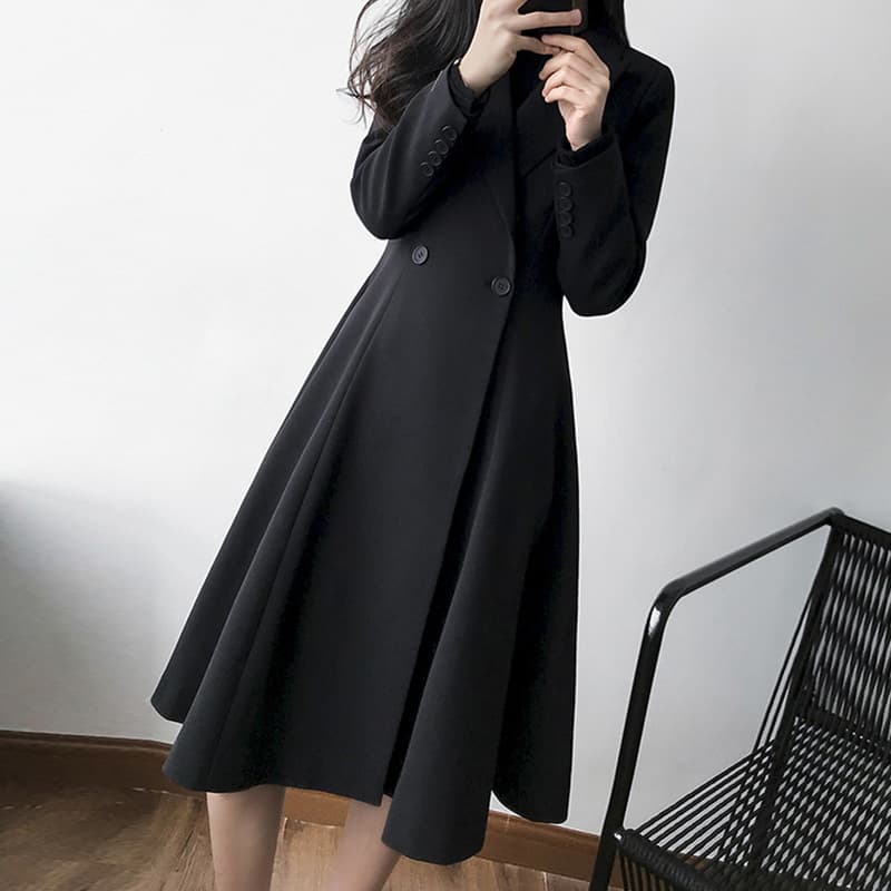 Plus-size women's suit-style trench coat with a 200kg collar, new 2022 style, plus-size dress/jacket for chubby women, 18109
