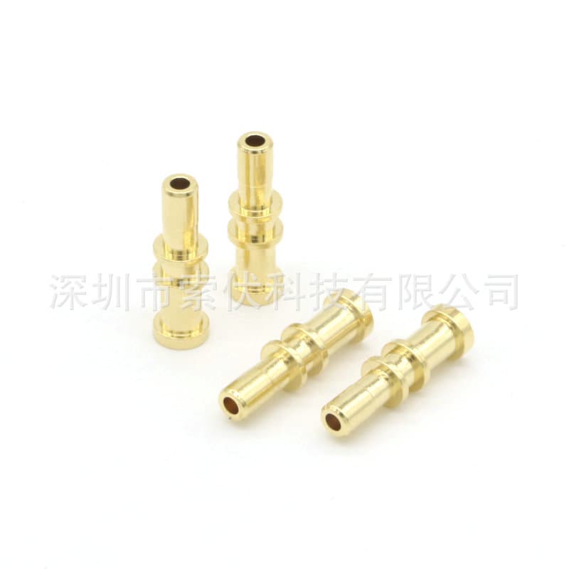MOST automotive fiber optic metal connector, metal ferrule 1355532, gold-plated copper head, copper pin