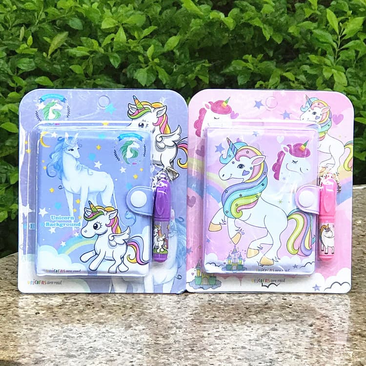 Unicorn Dinosaur Space Cute Little Notebook Diary with Pen Notebook Children and Toddlers Birthday Gift Prizes