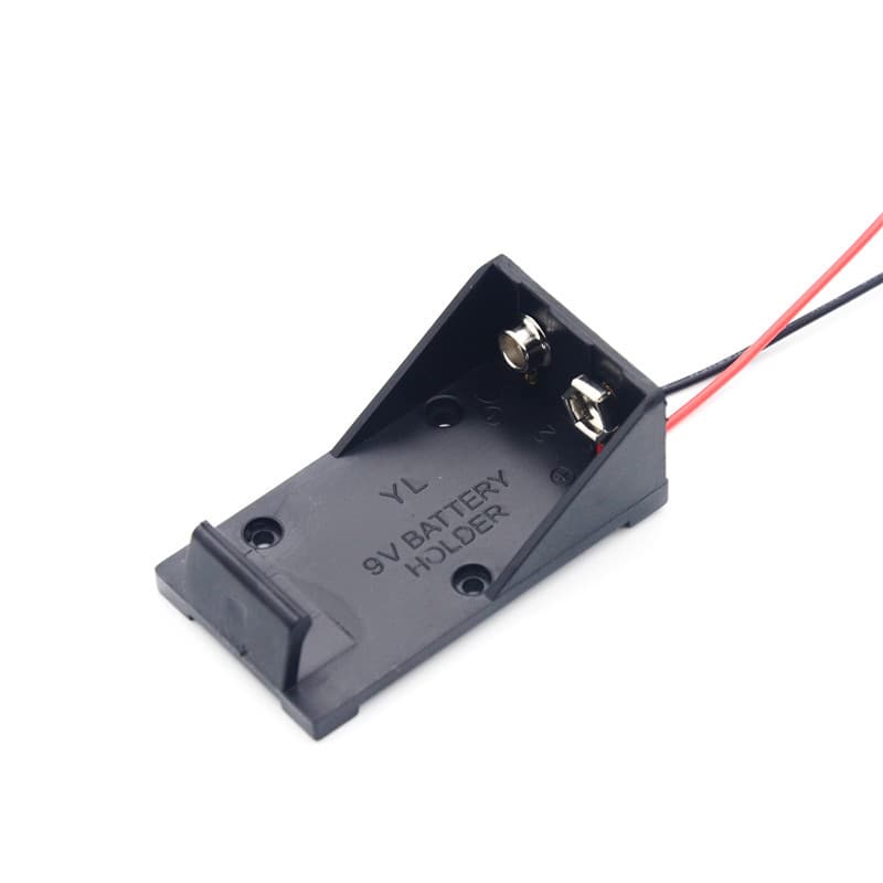 9V Power Battery Holder 9V Battery Clip 6F22 with Wire No Cover No Switch 9V Battery Case 9V Battery