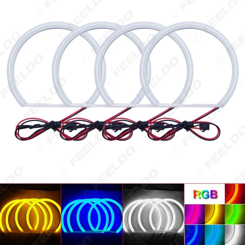 Compatible with BMW E36/E38/E39/E46 with Lens Soft Glow Angel Eye Halo Ring Car Headlight