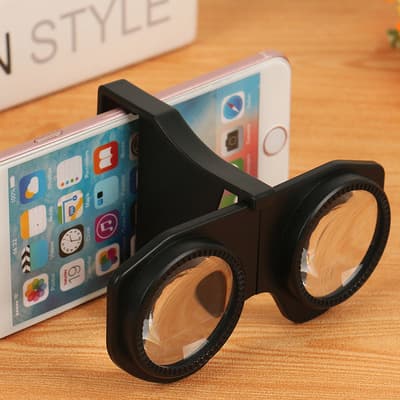 Mini Foldable VR Glasses 3D Stereo Mobile Phone Gift Glasses Compact Portable Virtual Reality Headset for Smartphones
