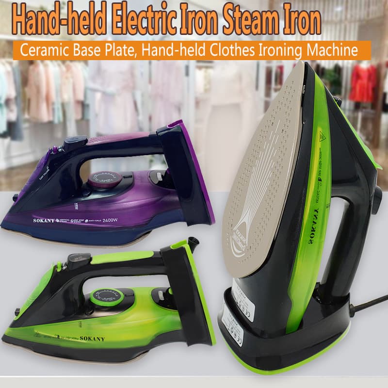 SOKANY Handheld Household Electric Iron Steam Brush, Portable Garment Steamer for Smoothing Clothes, Magic Tool