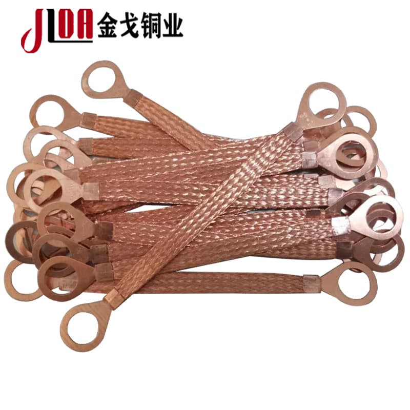 6 sq. mm O-Type U-Type Explosion-Proof Full Red Copper Pure Copper Flange Pipeline Static Electricity Cross Connection Lightning Protection Grounding Copper Braid