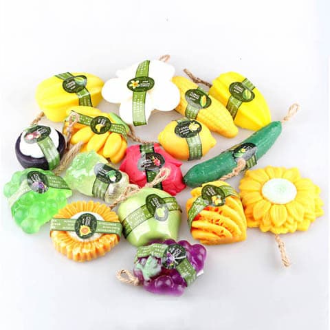 Factory Wholesale Fruit Essential Oil Soap Thai Handmade Fruit Soap Banana Lemon Fruit Soap Custom Wholesale