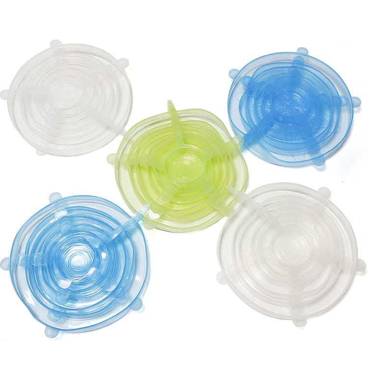 European Standard Silicone Fresh-Keeping Lid 6-Piece Set, Multi-Functional Sealing Bowl Cover, Creative Stretchable Fresh-Keeping Lid