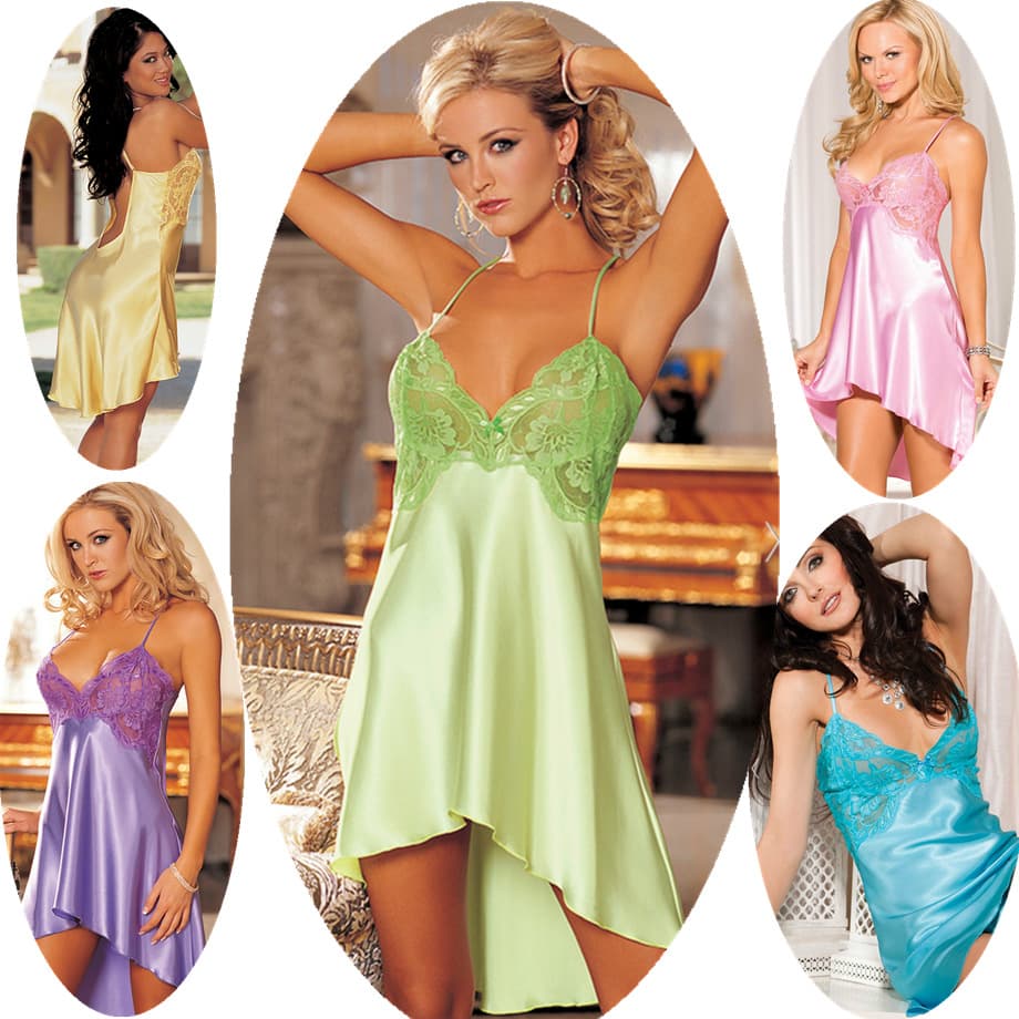 European and American silk sexy suspender sexy lingerie backless long nightgown for women lingerie AliExpress cross-border supply