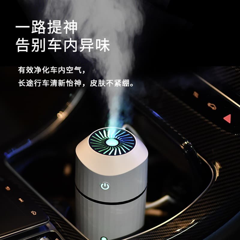2023 USB Humidifier with Colorful Night Light for Car and Desktop Use, Minimalist Design