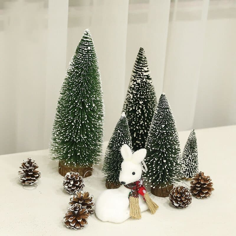 Christmas decorations white cedar mini Christmas tree pine needle desktop ornament small tree wholesale