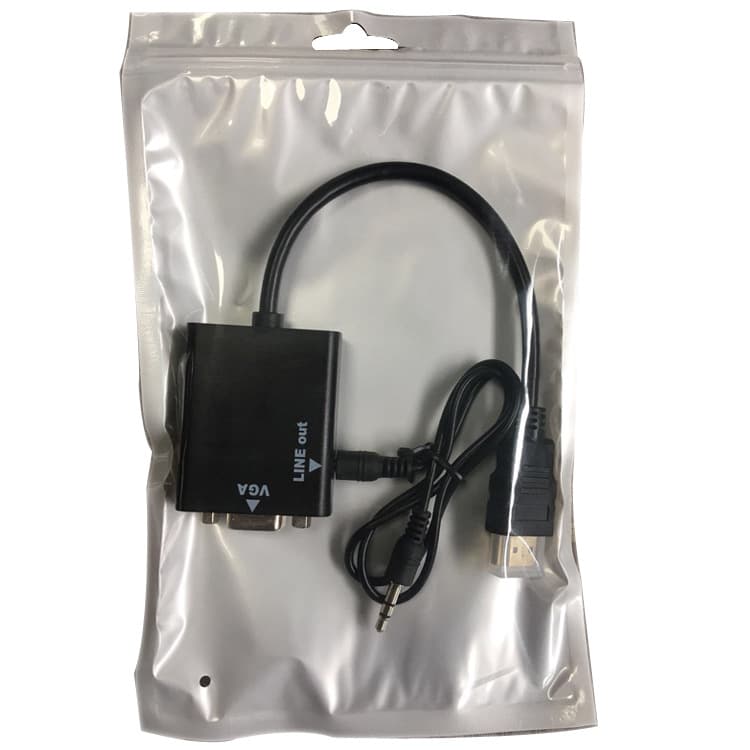 HDMI to VGA 1920p HD Cable Adapter Converter for PC, Set-Top Box, Player to Monitor, TV Screen Mirroring