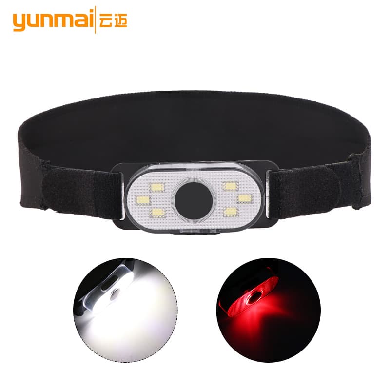 Cross-Border New LED Headlamp with Built-in Battery, USB Charging, Front/Rear Wearable, Waterproof Mini Small Light