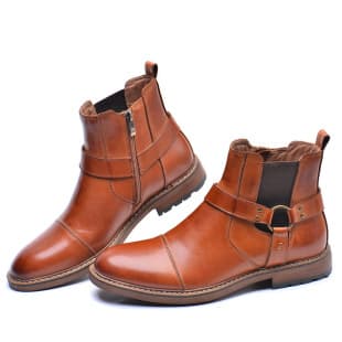 Ark Bird British Autumn Winter High Top Men's Boots Cross-border Large Size Martin Boots Chelsea Leather Boots Foreign Trade Men's Leather Boots