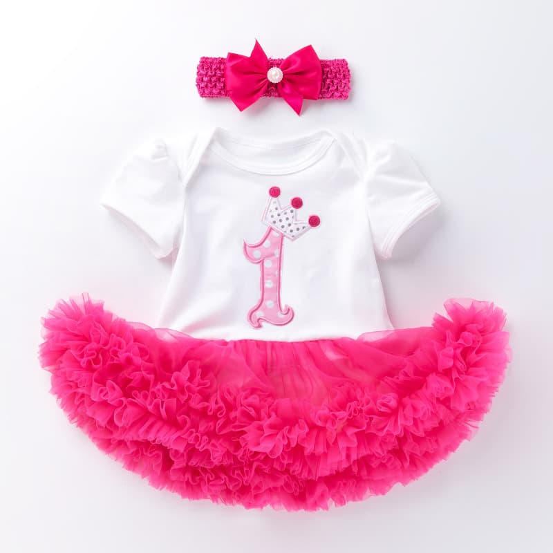 Cross-border New Summer Baby Birthday Clothing Children's Skirt Short-sleeved Dress suit Baby One Hundred Days Party Clothing