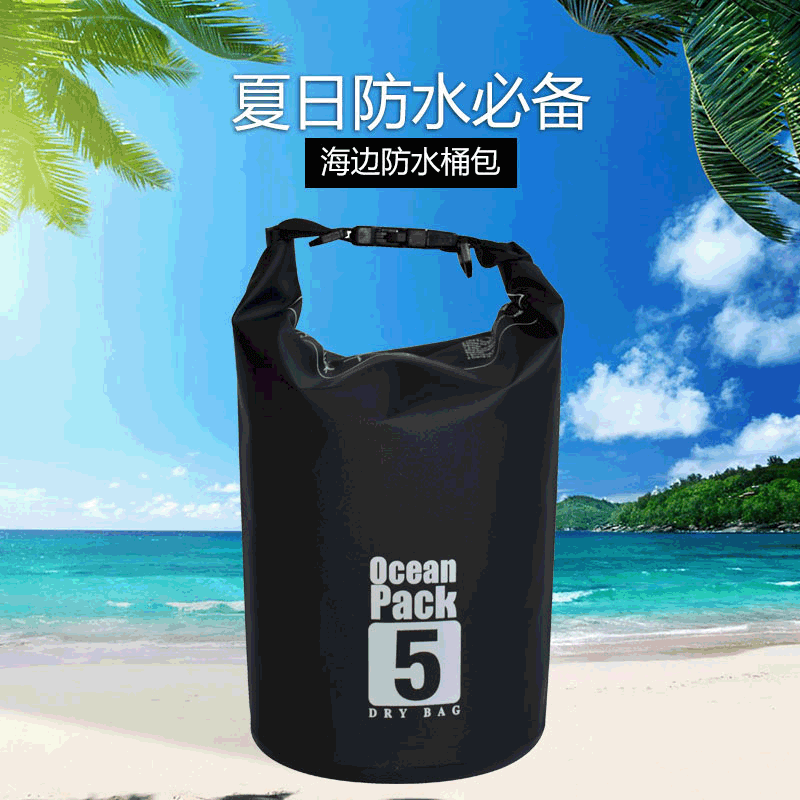 Factory Processing Outdoor Portable Waterproof Bucket Bag Waterproof Dry Bag Swimming Beach Drifting Bag Storage Bag