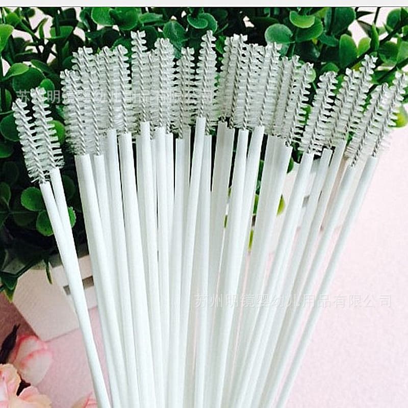 Factory Supply Straw Brush, Bottle Straw Brush, Bottle Accessories, Plastic Straw Brush with Stainless Steel Bristles