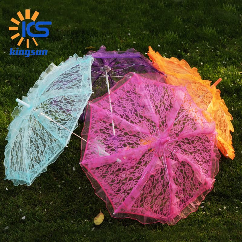 Wedding New Style Lace Umbrella Multicolor Lace Edge Performance Props Umbrella Wedding Supplies Props Wholesale