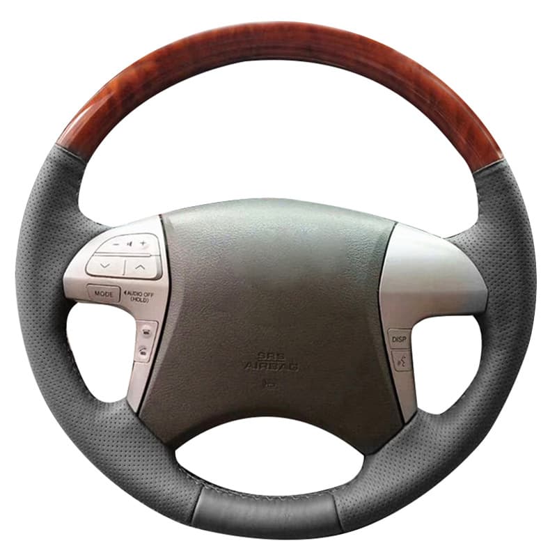 Car Leather Hand-Stitched Steering Wheel Cover Factory Wholesale Cross-Border Hand-Stitched Suede Steering Wheel Cover BC-011