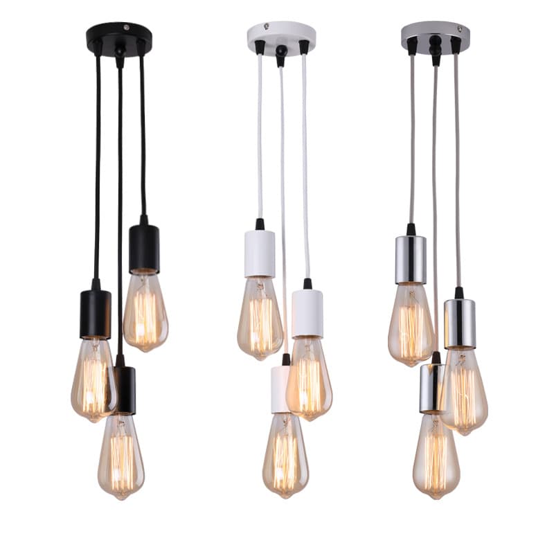 Flower Scattering Multi-Head Chandelier Creative Restaurant Clothing Store Vintage Industrial Style Woven Wire Pendant Light