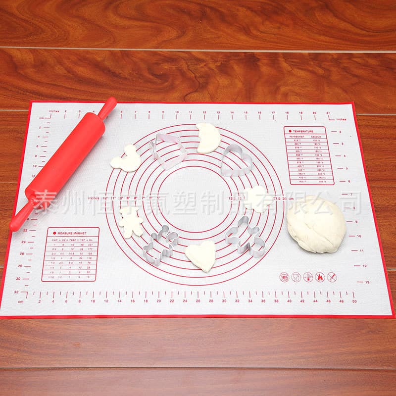 Amazon silicone dough rolling mat, food-grade thickened large size non-slip rolling mat, cutting board baking mat, home dough mixing mat.