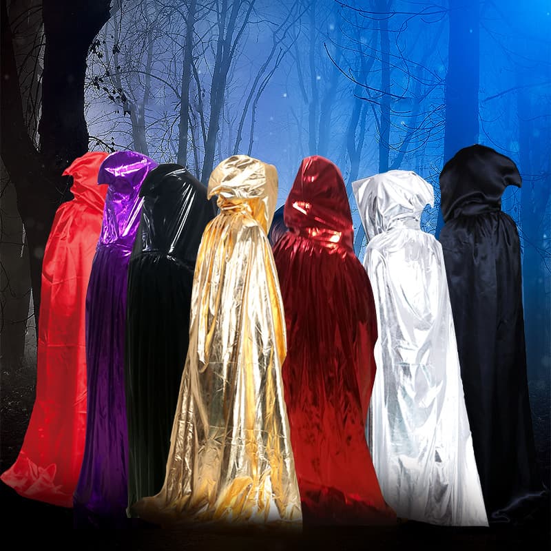Halloween Cloak Reaper Cape Role-Playing Costume Grim Reaper Wizard Party Outfit Elf Cape