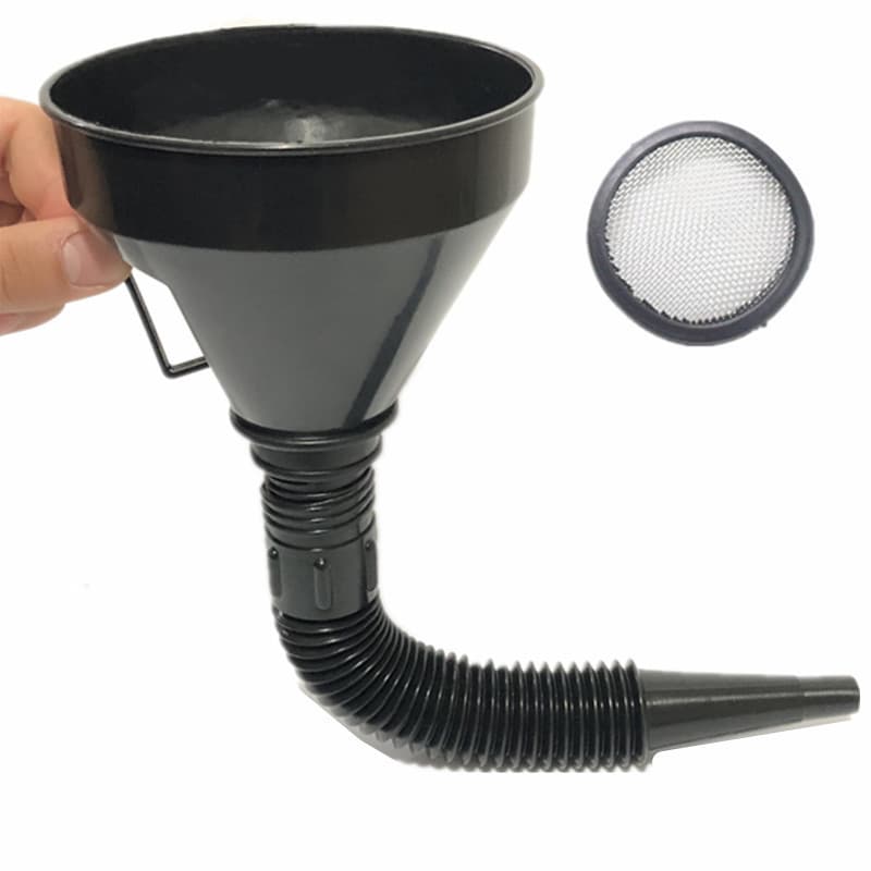 Thickened Oil Funnel with Filter for Cars and Motorcycles, Suitable for Gasoline, Engine Oil, and Fuel Filtration