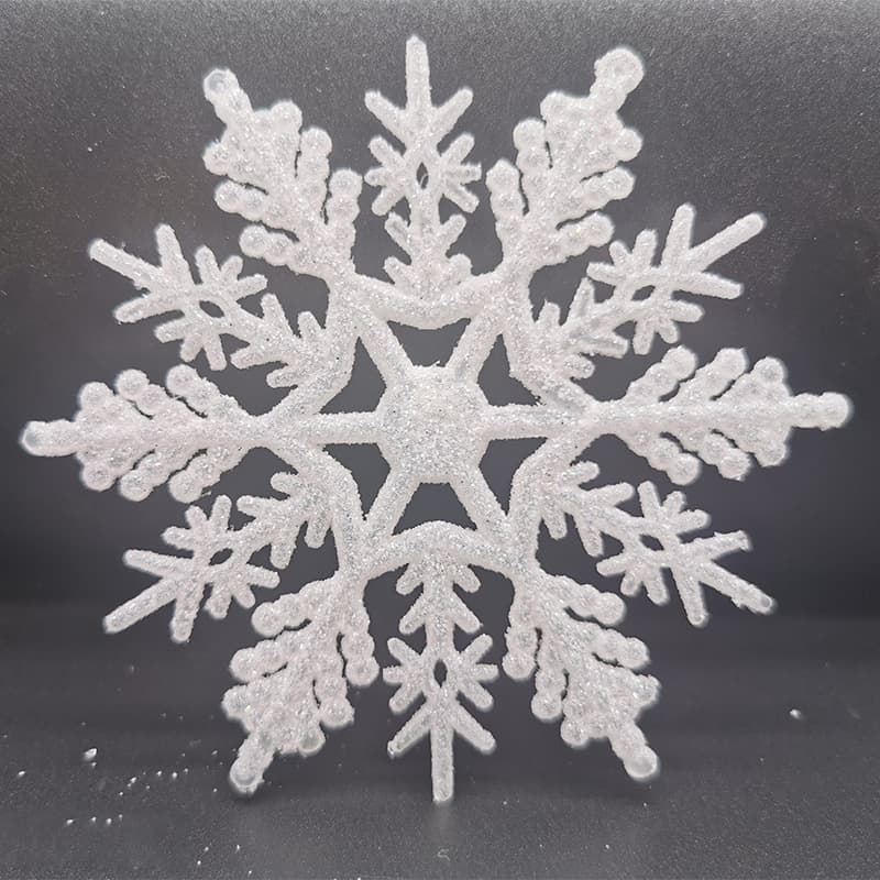 Christmas Decoration Supplies 7.5cm Snowflake Plastic Snowflake Pieces Festival Ornaments Christmas Setup Window Sticker Accessories
