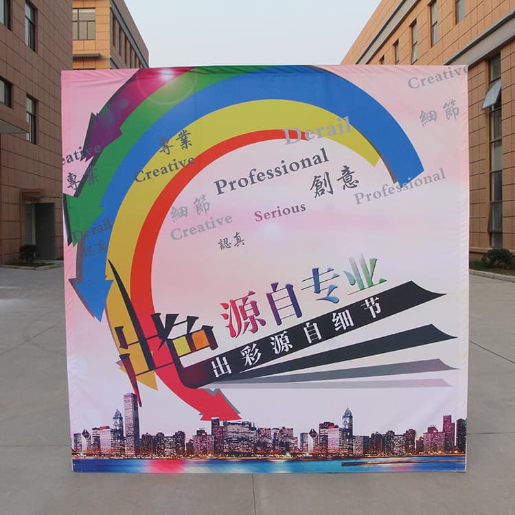 Iron pop-up display stand, portable background wall display stand, outdoor sign-in wall, advertising poster stand manufacturer