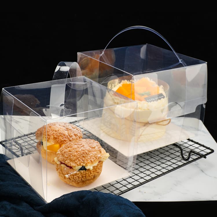 4-inch birthday mousse transparent portable four-inch cake box 5-inch 8-inch 6-inch cake box pop-up cake packaging box