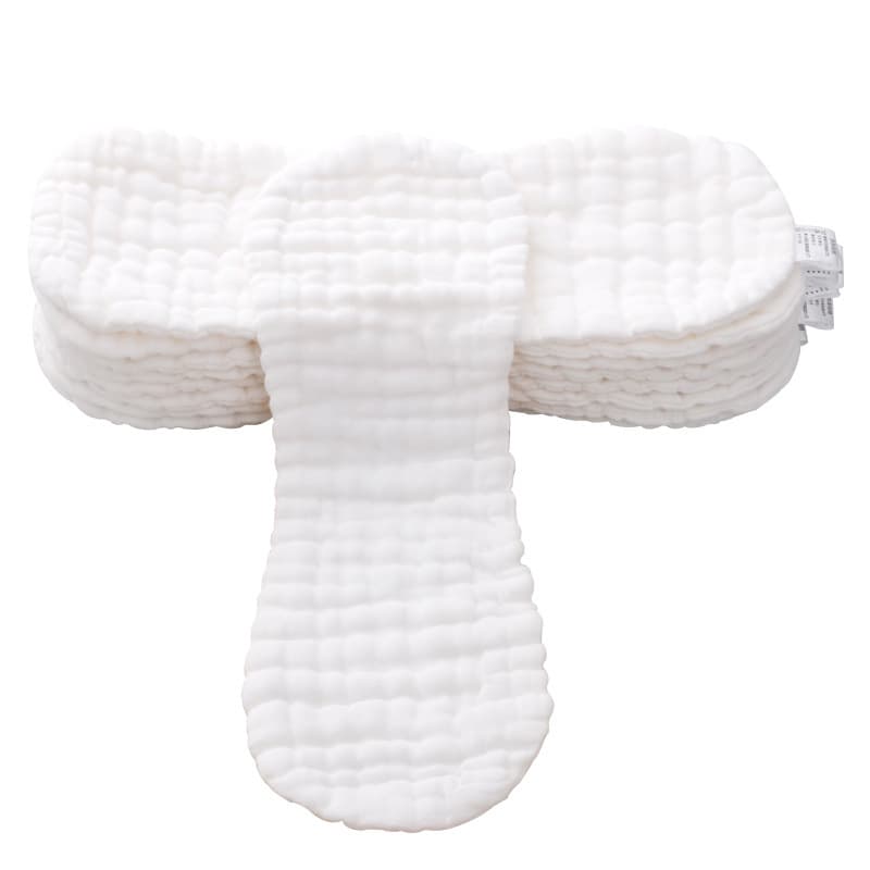 12/9/3-layer gauze diapers for babies, breathable cotton, washable cloth diapers for newborns, peanut-shaped diapers.