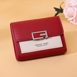 Factory Direct 2025 New Style Women's Short Wallet Ins Korean Style Tri-fold Coin Purse Student Card Holder Money Clip
