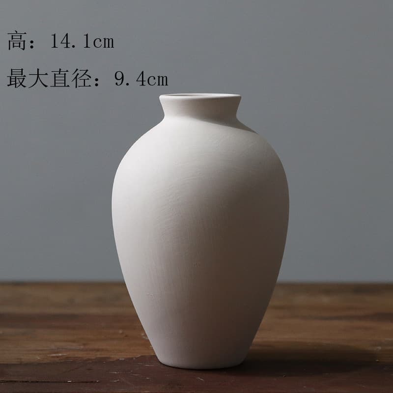 Plain Ceramic Vase Minimalist Nordic Ins Style Home Decor Display Photography Prop Pottery Creative DIY Bisque