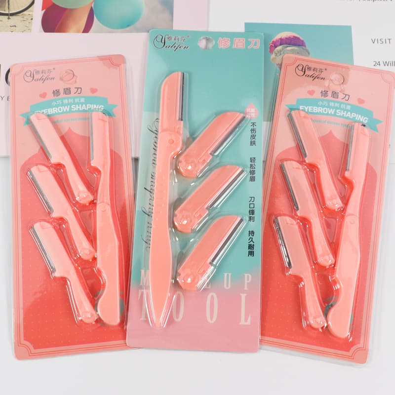 Professional Ladies' Eyebrow Grooming Tool Replaceable Blade Folding Design Beauty Makeup Tool Eyebrow Razor from Zhejiang
