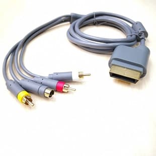 S-AV Cable 2-in-1 for XBOX360 Slim xbox360 Slim S-AV Cable 1.8M Gold-Plated