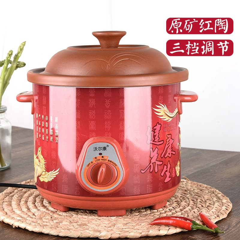 Electric Sand Pot with Purple Clay, Multi-functional Health Steamer for Soups and Porridge, Gift Option with Water Bath Steaming