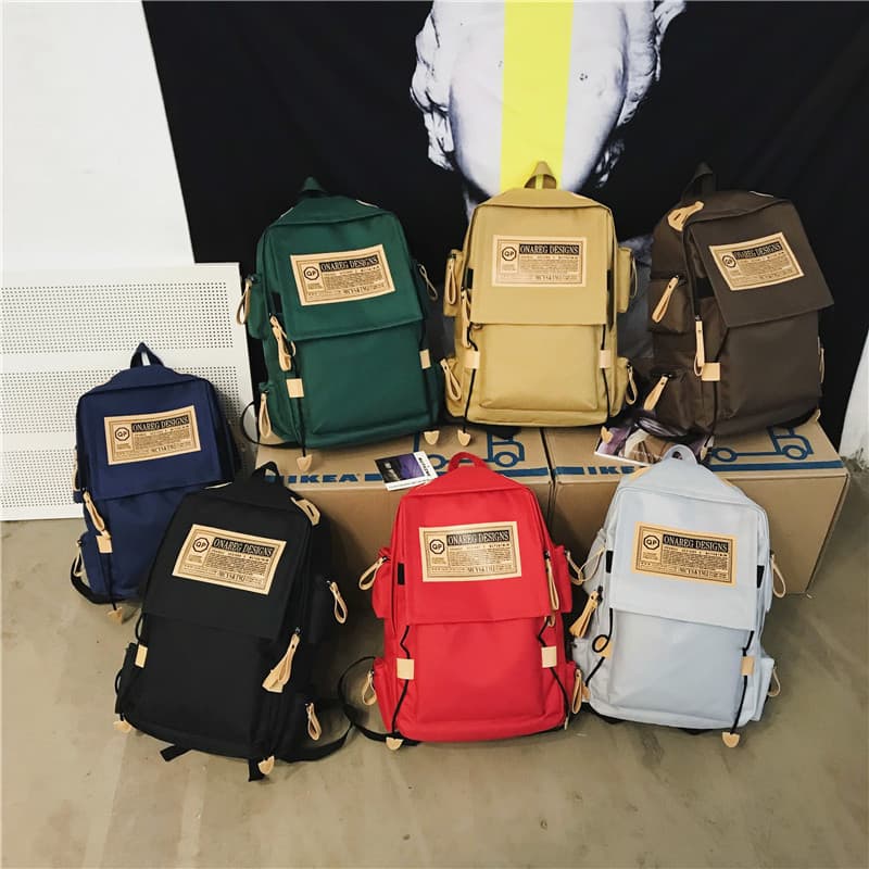 New Campus Backpack for Women, British Style Backpack, Korean Version, Middle and High School Student Bookbag, Men's Simple Large Capacity Trendy Backpack