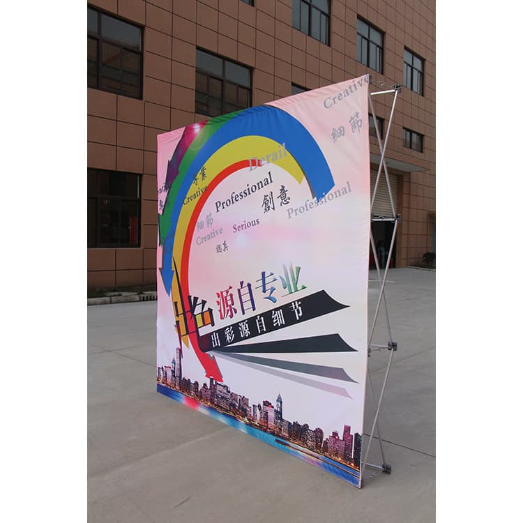 Portable Pop-Up Display Stand Aluminum Square Tube Fabric Pop-Up Frame Folding Advertising Print Background Wall Custom